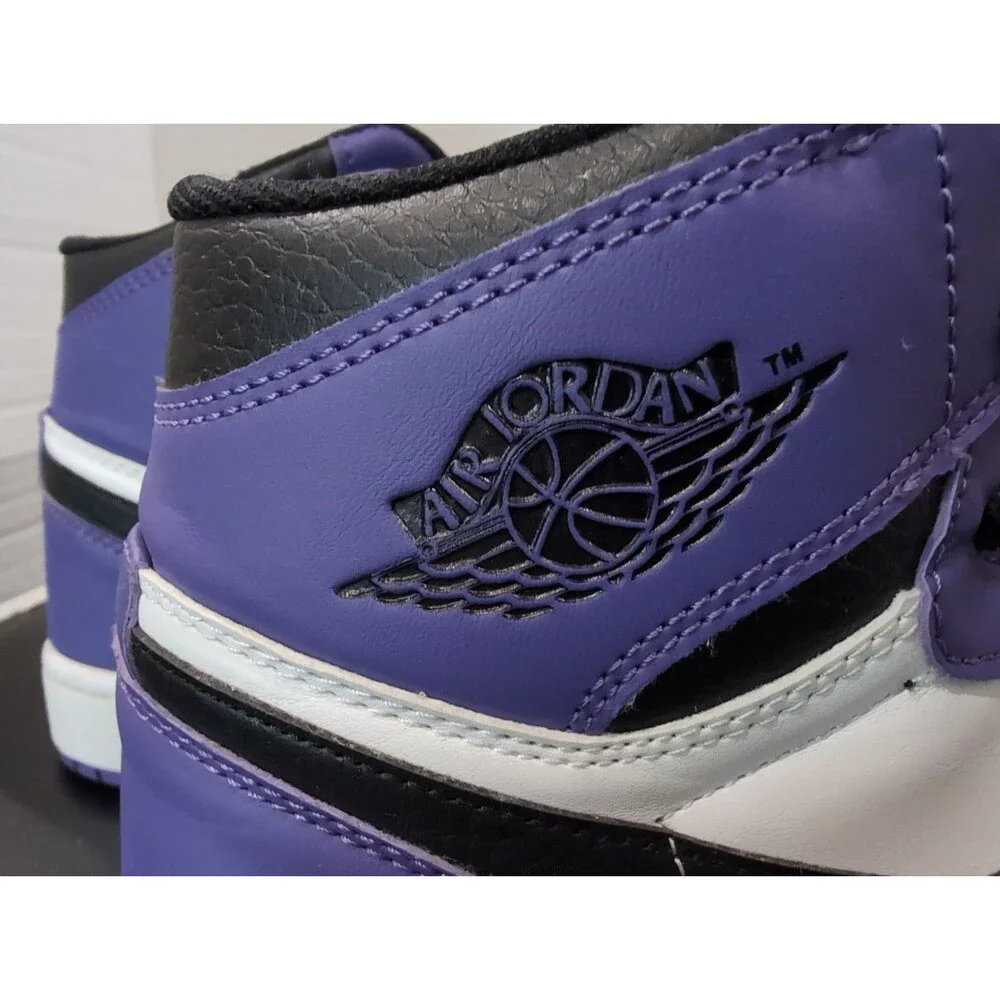 NIKE JORDAN 1 RETRO OG HIGH COURT PURPLE 2.0 MEN'S SIZE 8   EUC